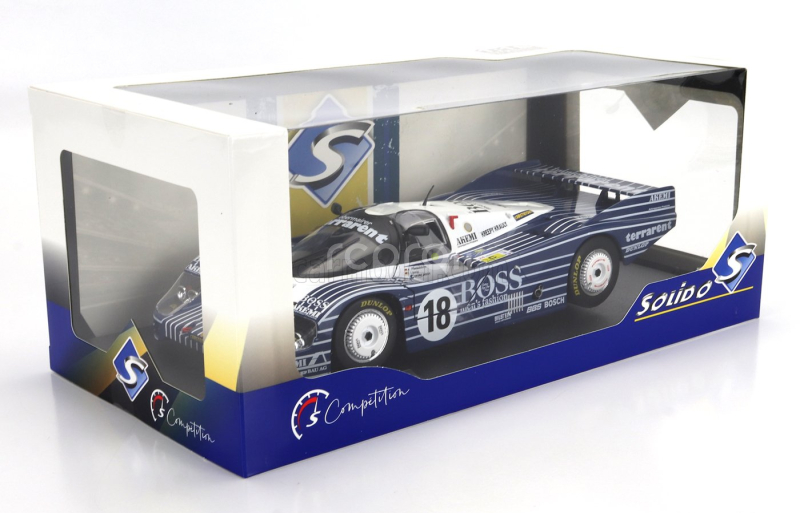 Solido Porsche 956l 2.6l Twin Turbo Team Obermaier Racing Boss N 18 24h Le Mans 1983 Jurgen Laessig - Alex Plankenhorn - Desire Wilson 1:18 Černá Bílá