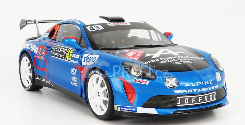 Solido Renault A110 Alpine N 43 Winner Rgt Class Rally Montecarlo 2021 E.guigou - A.coria 1:18 Modrá Červená Bílá