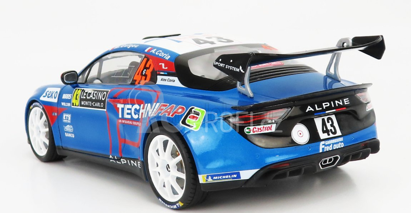 Solido Renault A110 Alpine N 43 Winner Rgt Class Rally Montecarlo 2021 E.guigou - A.coria 1:18 Modrá Červená Bílá