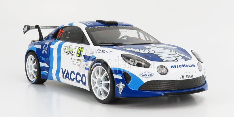 Solido Renault A110 Alpine N 91 Winner Rgt Class Rally Monza 2020 P.ragues - J.pesenti 1:18 2 Tóny Modré Bílé
