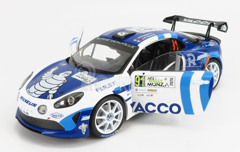Solido Renault A110 Alpine N 91 Winner Rgt Class Rally Monza 2020 P.ragues - J.pesenti 1:18 2 Tóny Modré Bílé