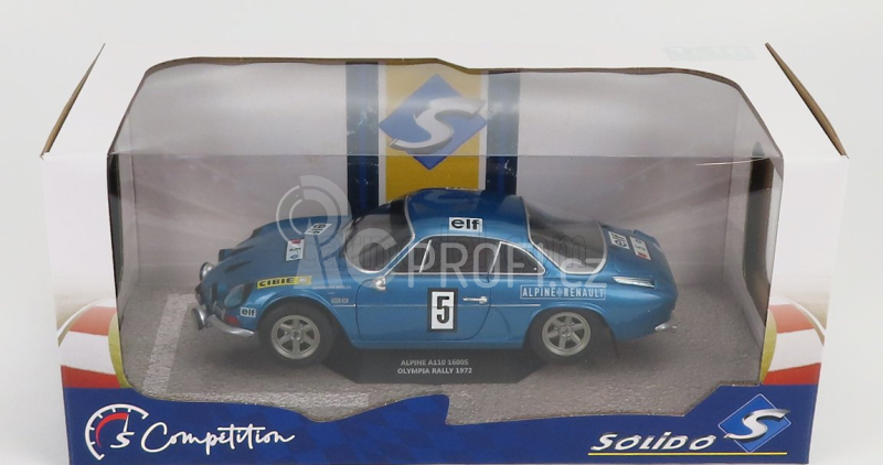 Solido Renault Alpine A110 1600s N 5 Rally Olympia 1972 J.p.nicolas - J.todt 1:18 Blue