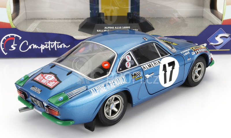 Solido Renault Alpine A110 1600s (night Version) N 17 Rally Montecarlo 1972 B.darniche - A.mahe 1:18 Blue Met