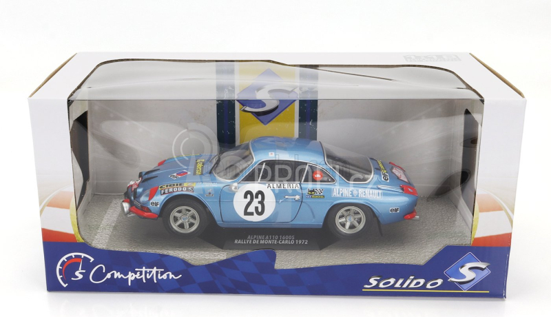Solido Renault Alpine A110 1600s (night Version) N 23 Rally Montecarlo 1972 Jean Pierre Nicolas - Michel Vial 1:18 Blue Met