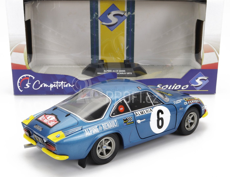 Solido Renault Alpine A110 1600s (night Version) N 6 Rally Montecarlo 1972 J.candruet - P.pagani 1:18 Blue Met