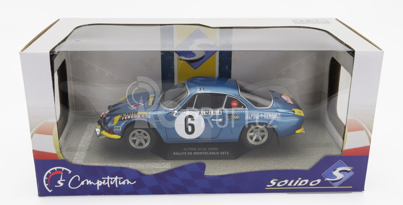 Solido Renault Alpine A110 1600s (night Version) N 6 Rally Montecarlo 1972 J.candruet - P.pagani 1:18 Blue Met