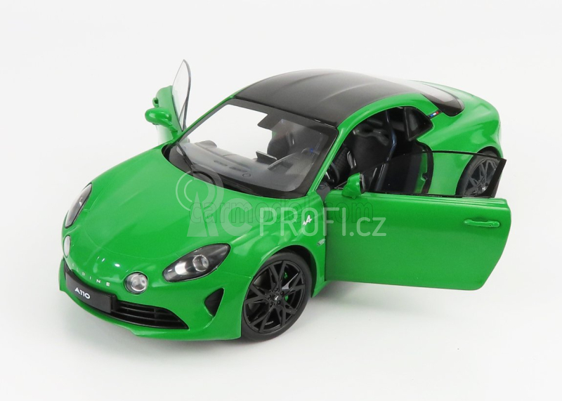 Solido Renault Alpine A110 Pure Coupe 2021 - Black Wheels 1:18 Green Met