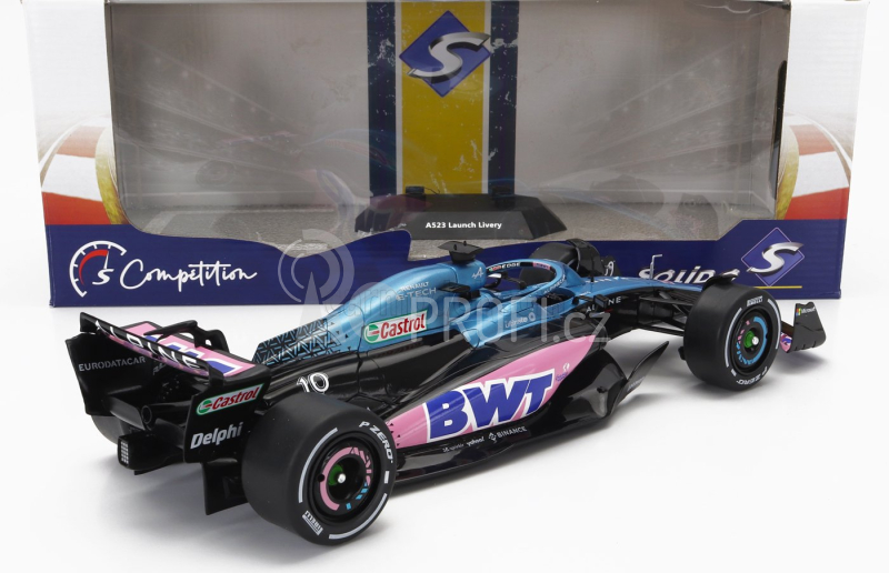 Solido Renault F1  A523 Team Bwt Alpine Press Launch Livery N 10 Pierre Gasly - N 31 Esteban Ocon 2023 1:18 Modrá Černá Růžová