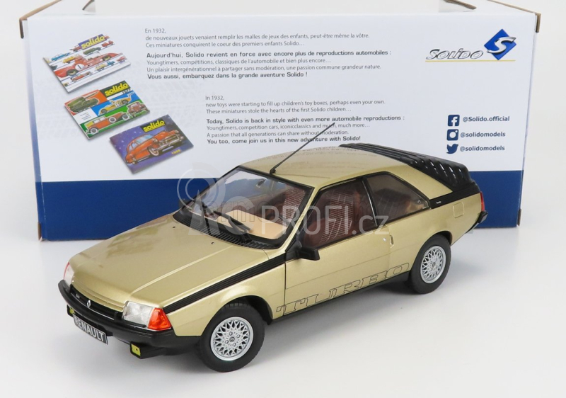 Solido Renault Fuego Gts Turbo Coupe 1980 1:18 Gold