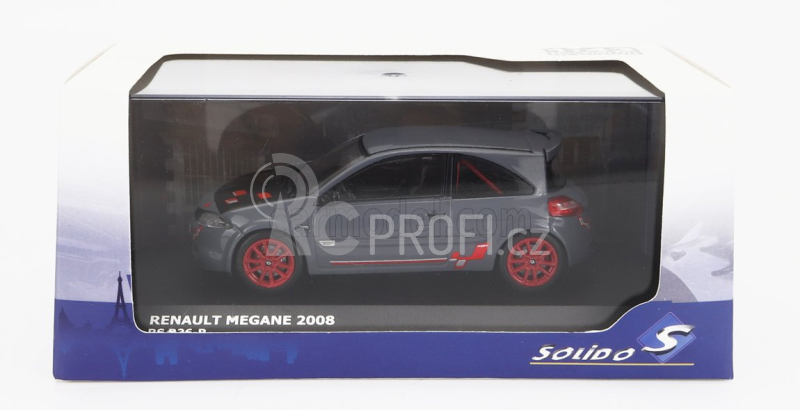 Solido Renault Megane Rs R26-r 2008 1:43 Šedá Červená
