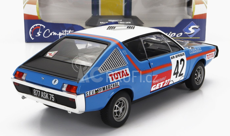 Solido Renault R17 Mk1 N 42 Rally Abidjan Nice 1976 1:18 Blue