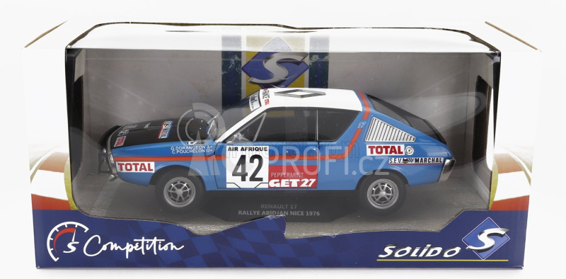 Solido Renault R17 Mk1 N 42 Rally Abidjan Nice 1976 1:18 Blue