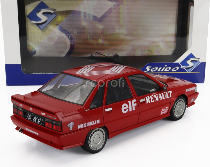 Solido Renault R21 Mki Turbo Speed Record The Vitesse Sur Glace 1988 - Record On The Ice 1:18 Red