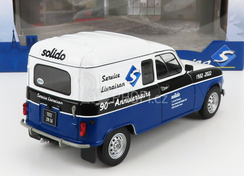 Solido Renault R4 F4 Van Delivery Service 1988 - Solido 90th Anniversary Edition 1:18 Bílá Modrá