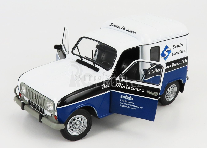 Solido Renault R4 F4 Van Delivery Service 1988 - Solido 90th Anniversary Edition 1:18 Bílá Modrá