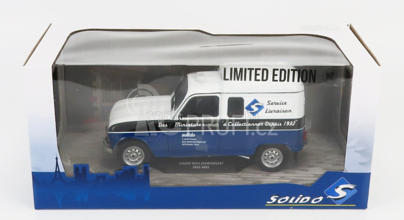 Solido Renault R4 F4 Van Delivery Service 1988 - Solido 90th Anniversary Edition 1:18 Bílá Modrá