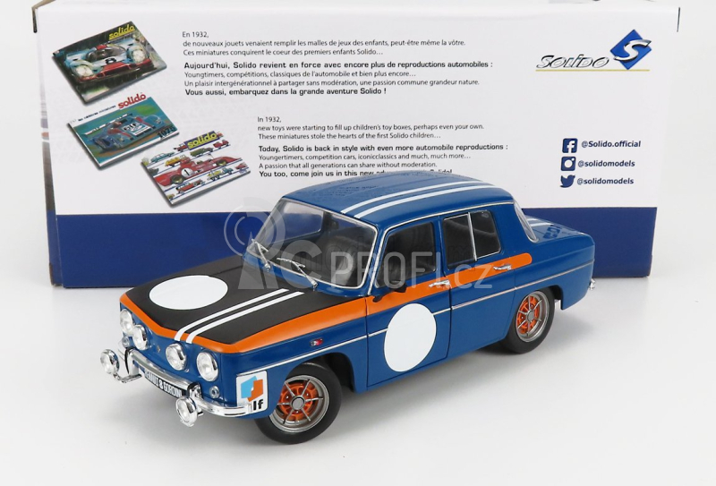 Solido Renault R8 Gordini 1300 1967 1:18 Světle Modrá Oranžová