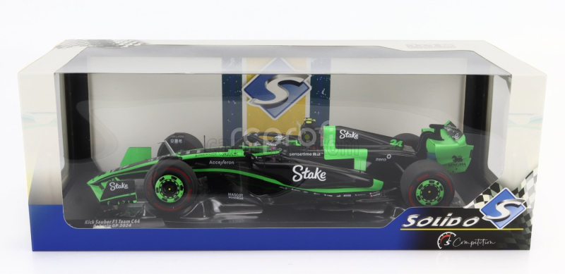 Solido Sauber F1  C44 Team Stake Kick N 24 Bahrain Gp 2024 Zhou Guanyu 1:18 Zelená Černá