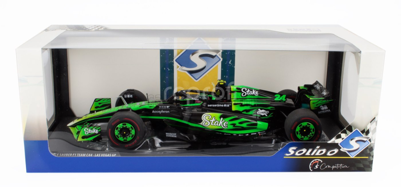Solido Sauber F1  C44 Team Stake Kick N 24 Las Vegas Usa Gp 2024 Zhou Guanyu 1:18 Zelená Černá