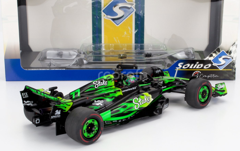 Solido Sauber F1  C44 Team Stake Kick N 77 Las Vegas Usa Gp 2024 Valtteri Bottas 1:18 Zelená Černá