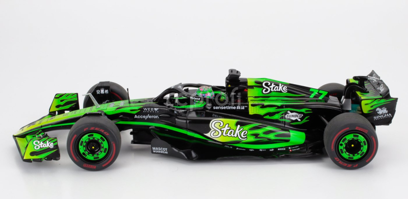 Solido Sauber F1  C44 Team Stake Kick N 77 Las Vegas Usa Gp 2024 Valtteri Bottas 1:18 Zelená Černá