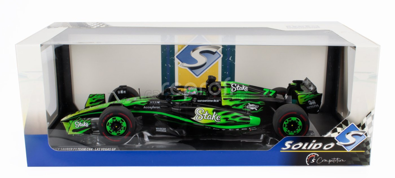 Solido Sauber F1  C44 Team Stake Kick N 77 Las Vegas Usa Gp 2024 Valtteri Bottas 1:18 Zelená Černá