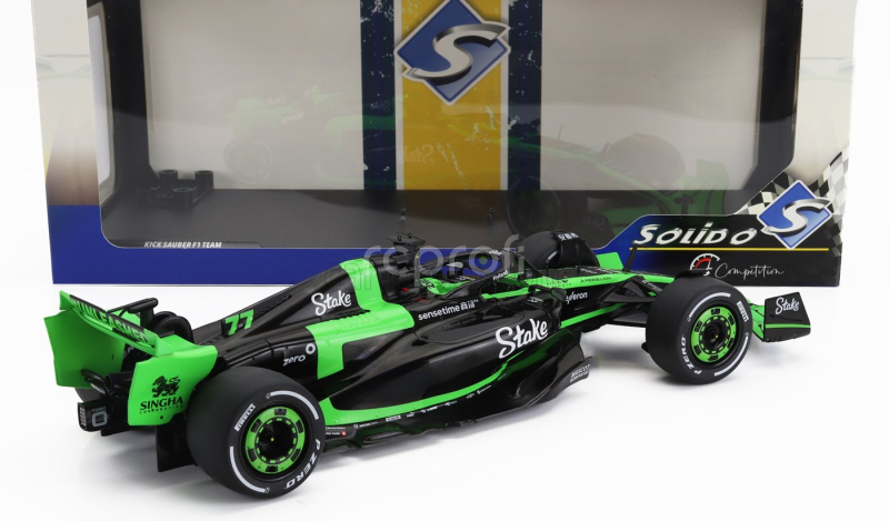 Solido Sauber F1  C44 Team Stake Kick Presentation Season 2024  - N 77 Valtteri Bottas - N 24 Zhou Guanyu 1:18 Zelená Černá