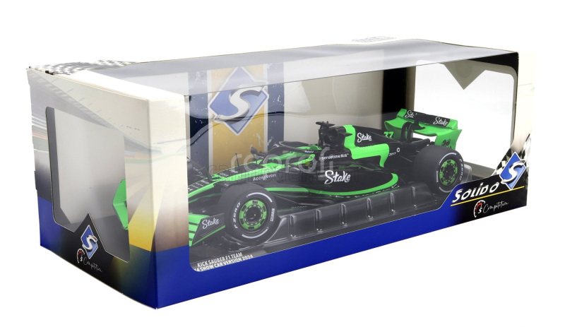 Solido Sauber F1  C44 Team Stake Kick Presentation Season 2024  - N 77 Valtteri Bottas - N 24 Zhou Guanyu 1:18 Zelená Černá