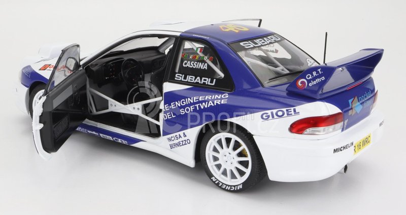 Solido Subaru Impreza S5 Wrc99 (night Version) N 8 Rally Azimut Di Monza 2000 Valentino Rossi - C.cassina 1:18 Bílá Modrá