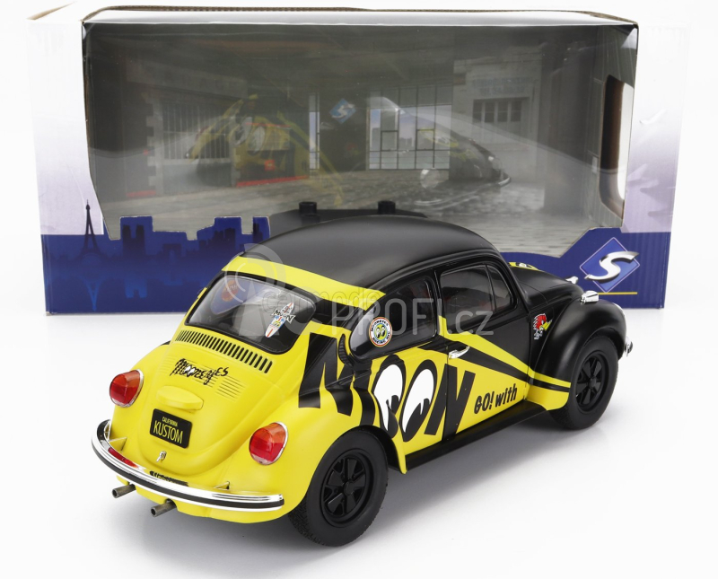 Solido Volkswagen Beetle 1303 Mooneyes 1974 1:18 Černá Žlutá