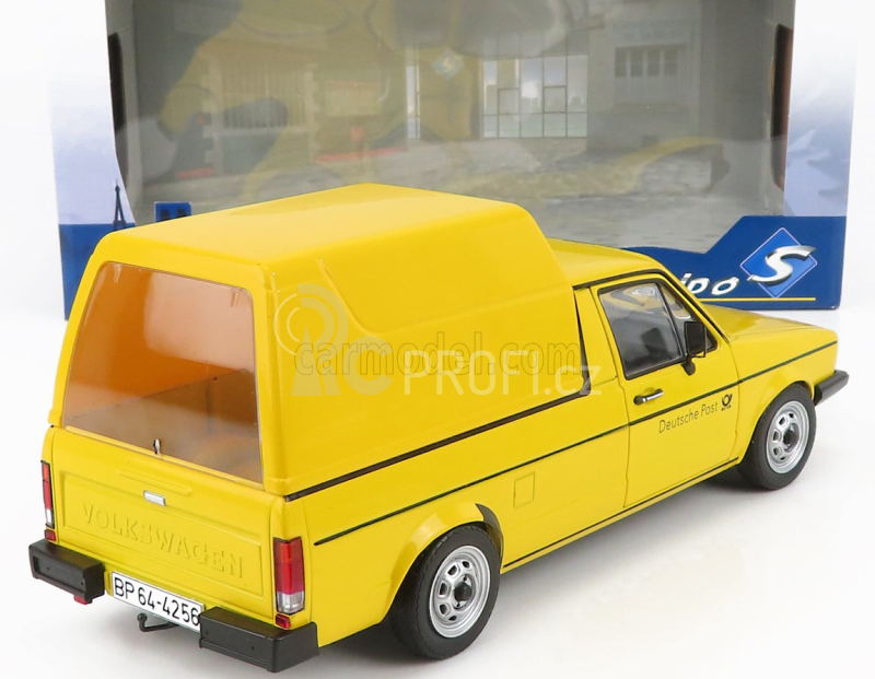 Solido Volkswagen Caddy Pick-up Mki Closed Van Poste 1982 1:18 Žlutá
