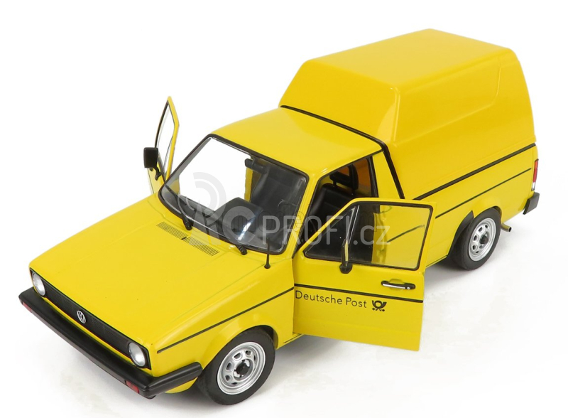 Solido Volkswagen Caddy Pick-up Mki Closed Van Poste 1982 1:18 Žlutá