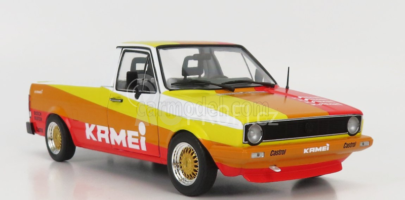 Solido Volkswagen Caddy Pick-up Mki  Kamei Tribute 1982 1:18 Oranžová Žlutá Červená