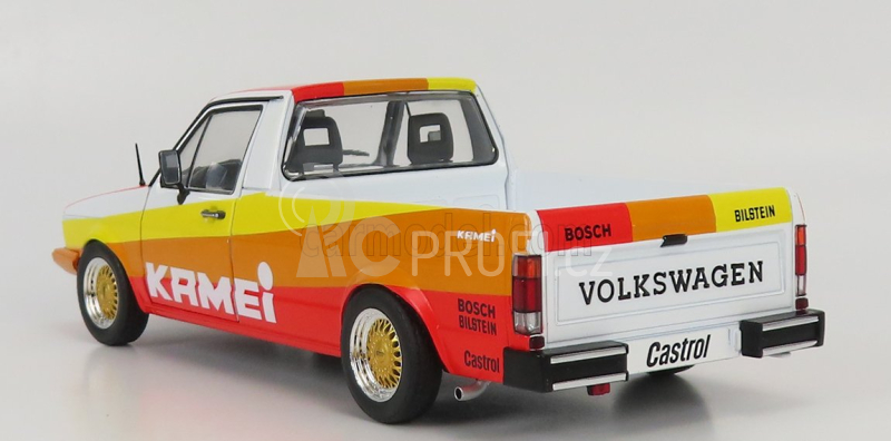 Solido Volkswagen Caddy Pick-up Mki  Kamei Tribute 1982 1:18 Oranžová Žlutá Červená
