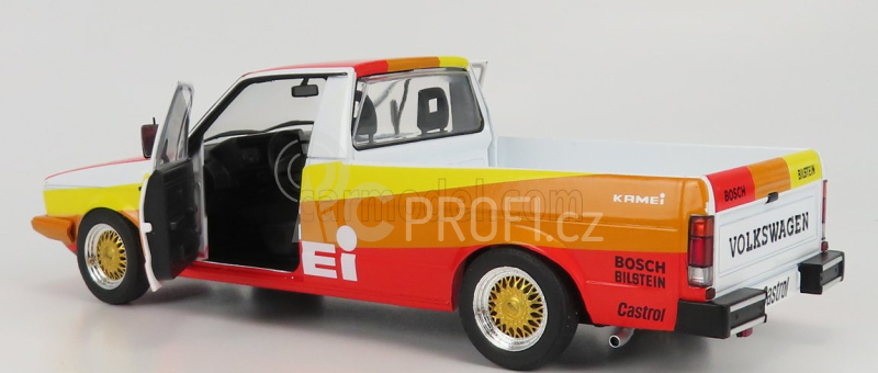 Solido Volkswagen Caddy Pick-up Mki  Kamei Tribute 1982 1:18 Oranžová Žlutá Červená