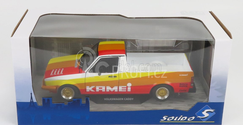 Solido Volkswagen Caddy Pick-up Mki  Kamei Tribute 1982 1:18 Oranžová Žlutá Červená