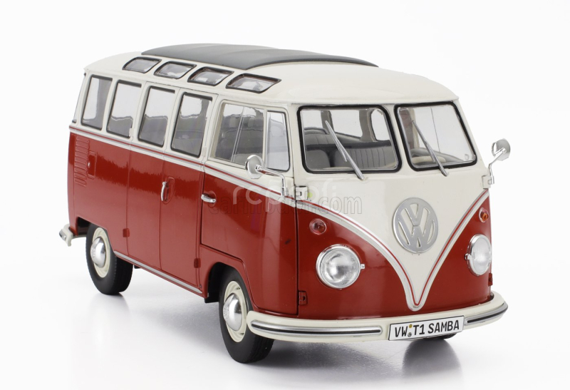 Solido Volkswagen T1 Samba Minibus 1962 1:18 Červená Bílá
