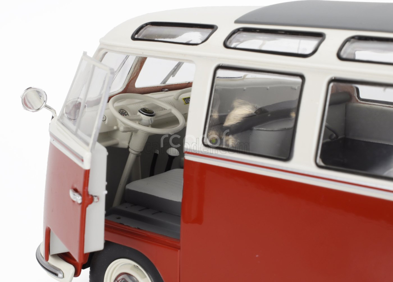 Solido Volkswagen T1 Samba Minibus 1962 1:18 Červená Bílá