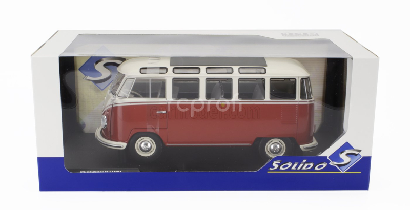 Solido Volkswagen T1 Samba Minibus 1962 1:18 Červená Bílá