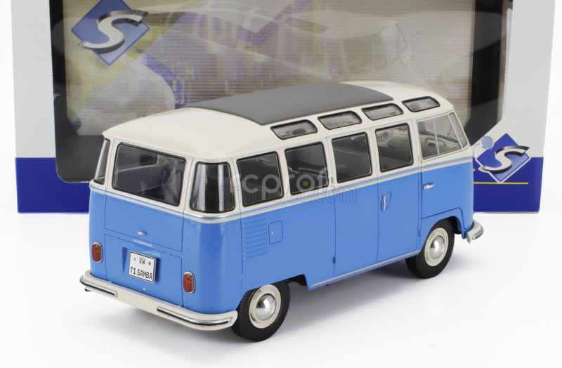 Solido Volkswagen T1 Samba Minibus 1962 1:18 Světle Modrá Bílá