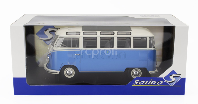 Solido Volkswagen T1 Samba Minibus 1962 1:18 Světle Modrá Bílá