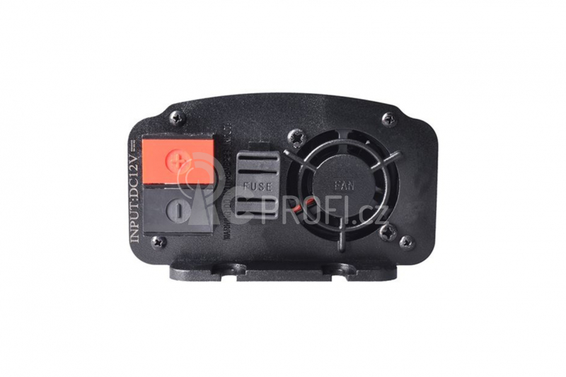 Solight invertor 12V, USB 500mA, kovový, černý, max. zatížení: 300W