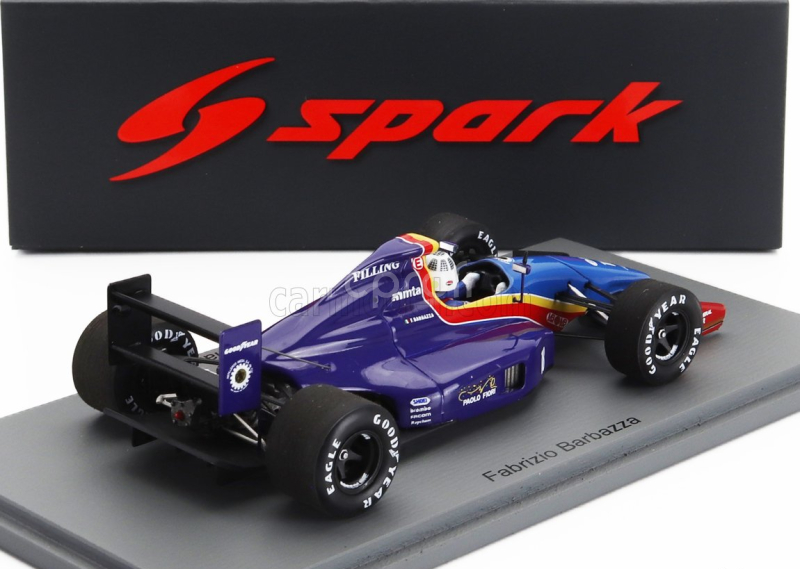 Spark-model AGS F1  Jh25b N 18 Practice German Gp 1991 Fabrizio Barbazza 1:43 Modrá Žlutá Černá