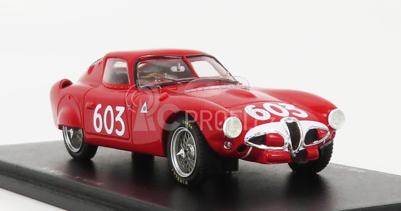 Spark-model Alfa romeo 6c 3000cm N 603 Mille Miglia 1953 K.kling - H.klenk 1:43 Red