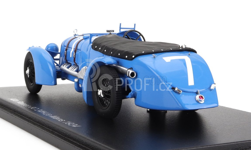 Spark-model Alfa romeo 8c 2.4l S8 Spider Team R.sommer N 7 24h Le Mans 1934 R.sommer - E.felix 1:43 Světle Modrá