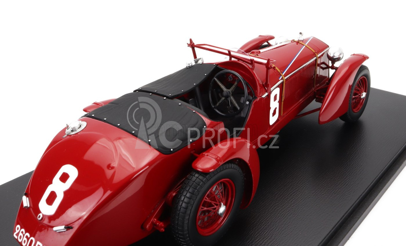 Spark-model Alfa romeo 8c 2300lm 2.3l Supercharged Team Raymond Sommer N 8 Winner 24h Le Mans 1932 R.sommer - L.chinetti - Con Vetrina - With Showcase 1:18 Red