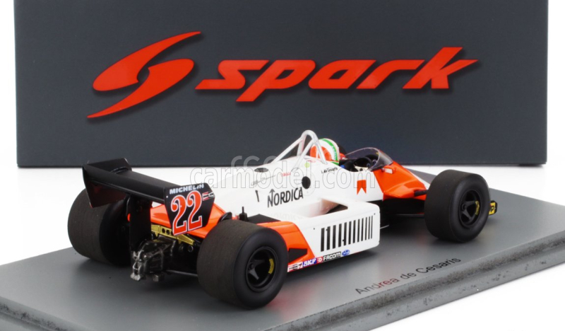 Spark-model Alfa romeo F1  183t N 22 Germany Gp 1983 Andrea De Cesaris 1:43 Bílá Červená