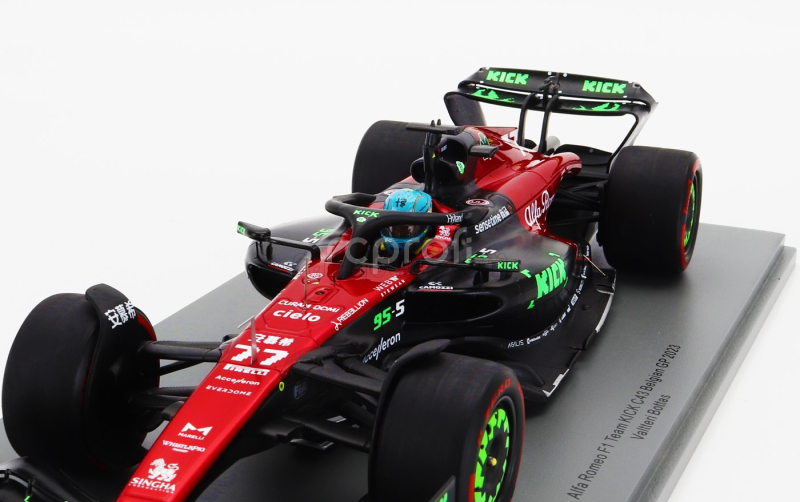 Spark-model Alfa romeo F1  C43 Team Orlen N 77 Belgium Gp 2023 Valtteri Bottas 1:18 Černá Červená