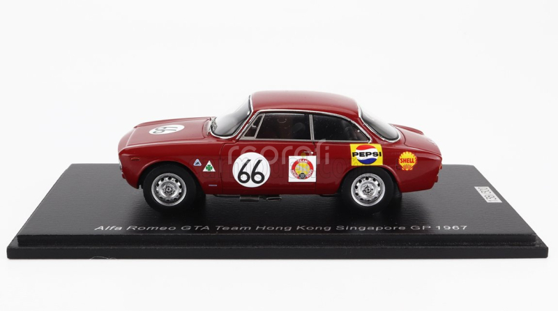 Spark-model Alfa romeo Giulia Gta Team Hong Kong N 66 Singapore Gp 1967 Albert Poon 1:43 Red