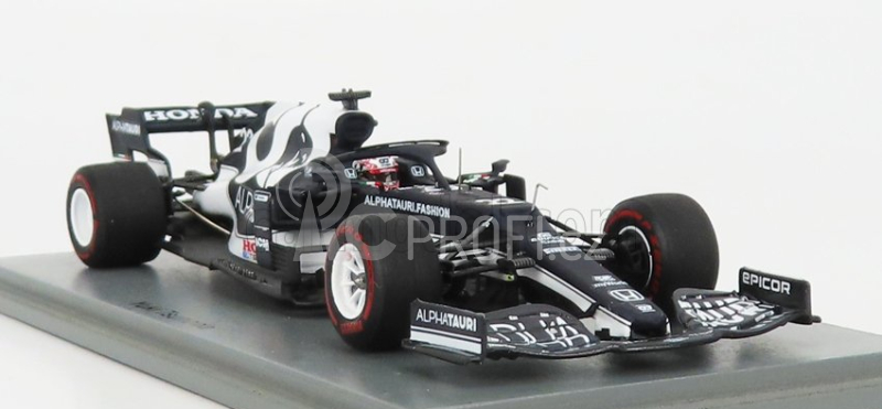 Spark-model Alpha tauri F1  At02 Honda Ra620h Team Alpha Tauri N 22 4th Abu Dhabi Gp 2021 Yuki Tsunoda 1:43 Bílá Modrá